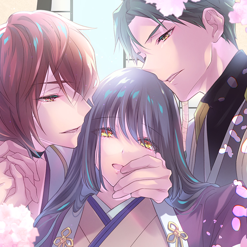 大奥で慰めて。～将軍と4人の夜伽華たち～・電子コミックス1巻カバー原画